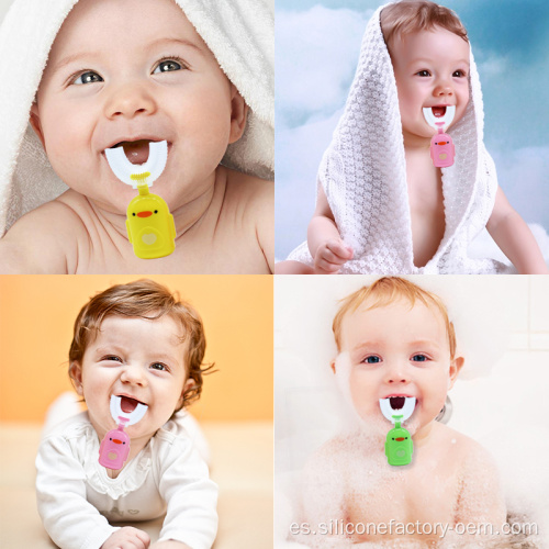 Cepillo de dientes de silicona para bebés cabezal de cepillo suave de silicona cepillo de dientes de silicona